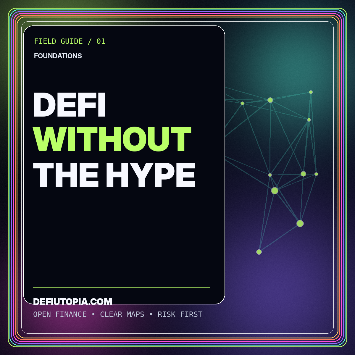 DeFi Without the Hype — DeFiUtopia.com featured illustration