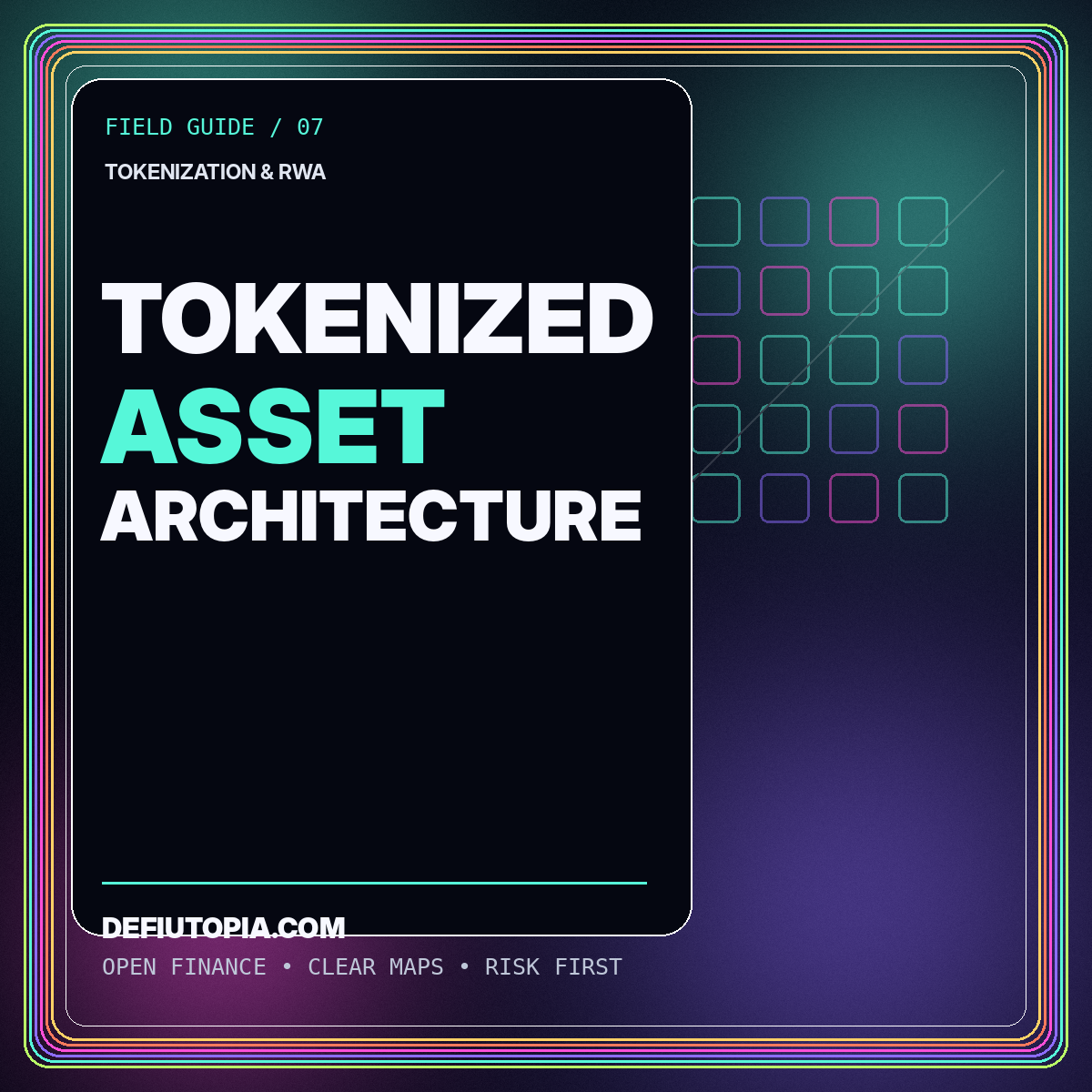 Tokenized Asset Architecture — DeFiUtopia.com featured illustration